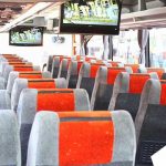 Interior Sewa Bus Pariwisata PO Panorama di Jakarta