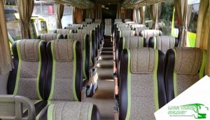 Interior Sewa Bus Pariwisata PO Putra Tidar di Jakarta