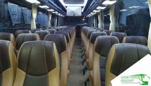 Interior Sewa Bus Pariwisata PO SandHoliday di Jakarta Murah